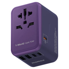 MOMAX 1-World UA8 PD 70W Fast Charger Power Adapter, UA8