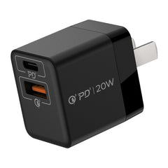 Adaptador de corriente de carga rápida USB-C/Tipo-C + USB MOMAX UM36 PD de 20 W, enchufe CN, UM36