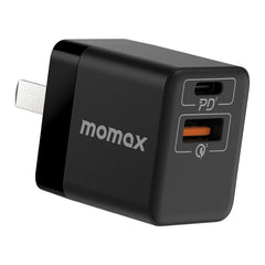 Adaptador de corriente de carga rápida USB-C/Tipo-C + USB MOMAX UM36 PD de 20 W, enchufe CN, UM36