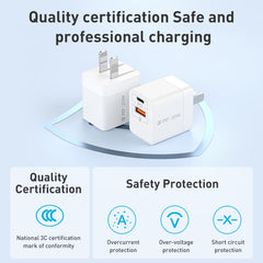 Adaptador de corriente de carga rápida USB-C/Tipo-C + USB MOMAX UM36 PD de 20 W, enchufe CN, UM36