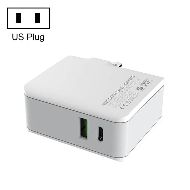 LDNIO A4403C 30W PD + Auto-id Foldable Fast Travel Charger with 1m Micro USB Cable, EU Plug, with Micro USB Cable