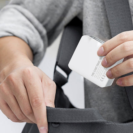 LDNIO A4403C 30W PD + Auto-id Foldable Fast Travel Charger with 1m Micro USB Cable, EU Plug, with Micro USB Cable