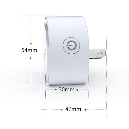 Enchufe inteligente con temporizador y control remoto por aplicación, con forma redonda, WiFi, 10 A, compatible con Alexa y Google Home, CA 100-240 V, enchufe japonés/estadounidense