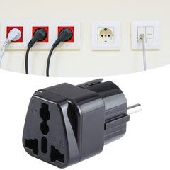 Portable Universal UK Plug to EU Plug Power Socket Travel Charger Adapter with Fuse, UK to EU