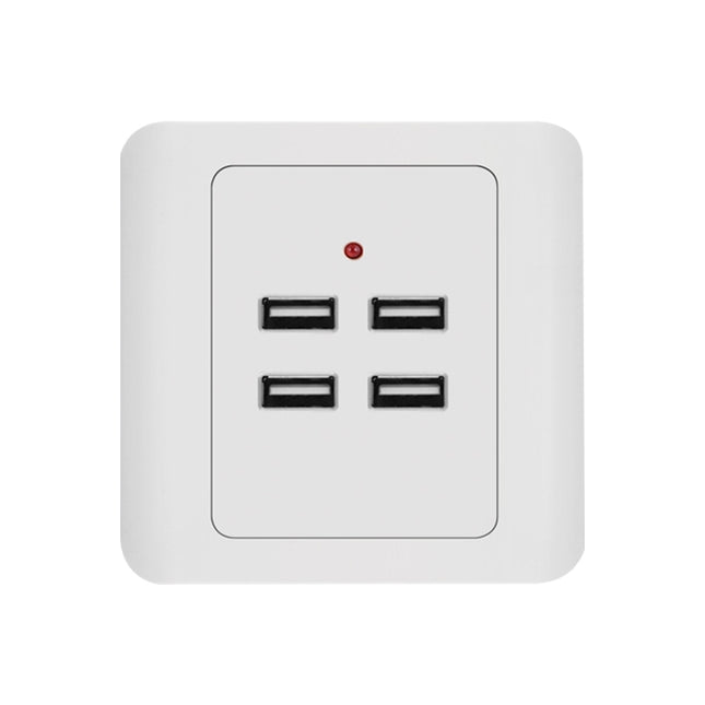 5V 3.1A 4 Ports USB Wall Charger Adapter Dock Station Socket Power Panel, 36V input, 4 Ports USB 2.0