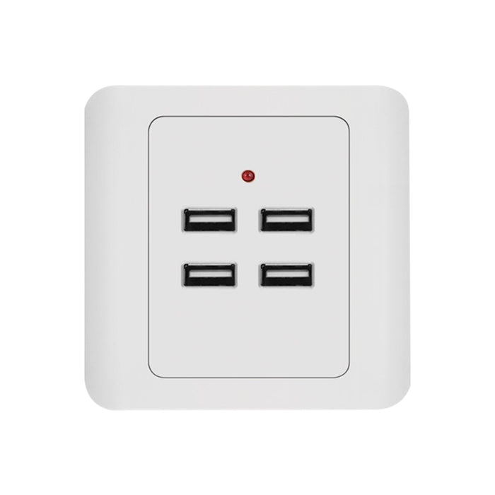 5V 3.1A 4 Ports USB Wall Charger Adapter Dock Station Socket Power Panel, 36V input, 4 Ports USB 2.0