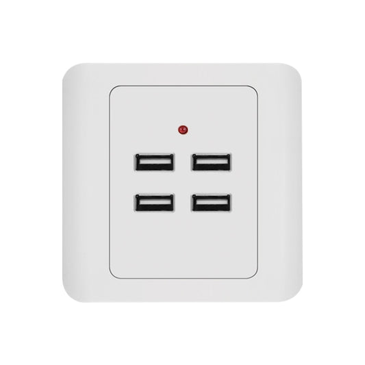 Adaptador de cargador de pared USB de 5 V y 3,1 A con 4 puertos, estación de acoplamiento, panel de alimentación, entrada de 36 V, 4 puertos USB 2.0