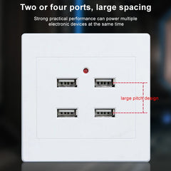 5 V, 3,1 A, 4 Anschlüsse, USB-Wandladegerät, Adapter, Dockstation, Steckdose, Netzteil, 36 V Eingang, 4 Anschlüsse USB 2.0