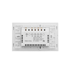 WS-US-02 EWeLink APP & Touch Control 2A 2 Gangs Tempered Glass Panel Smart Wall Switch, AC 90V-250V, US Plug, 2 Gangs