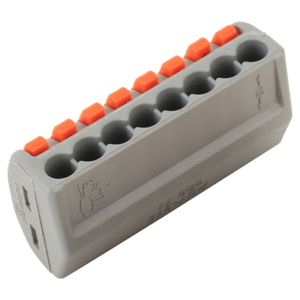 10 PCS 8 Port PCT Series Architectural Wiring Connector LED Lamp Conductor Distributor Junction Box Wire Joint, 8 Port