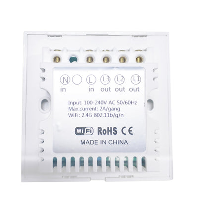 WS-UK-01 EWeLink APP & Touch Control 2A 1 Gang Tempered Glass Panel Smart Wall Switch, AC 90V-250V, UK Plug, 1 Gang