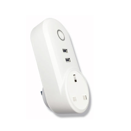 SA-002 2 puertos USB + 1 enchufe UE Enchufe inteligente WiFi, compatible con Alexa y Google Home, CA 110 V-230 V, enchufe UE, enchufe Reino Unido, enchufe EE. UU.