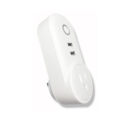 SA-002 2 puertos USB + 1 enchufe UE Enchufe inteligente WiFi, compatible con Alexa y Google Home, CA 110 V-230 V, enchufe UE, enchufe Reino Unido, enchufe EE. UU.
