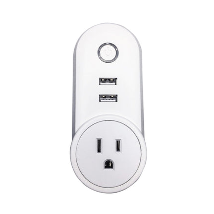 SA-002 2 puertos USB + 1 enchufe UE Enchufe inteligente WiFi, compatible con Alexa y Google Home, CA 110 V-230 V, enchufe UE, enchufe Reino Unido, enchufe EE. UU.