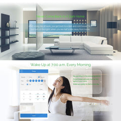 WS-EU-03 EWeLink APP & Touch Control 2A 3 Gangs Tempered Glass Panel Smart Wall Switch, AC 90V-250V, EU Plug, 3 Gangs