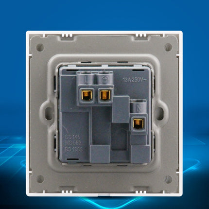 86 Type PC 13A Three Hole Power Socket with Light Switch, UK Plug