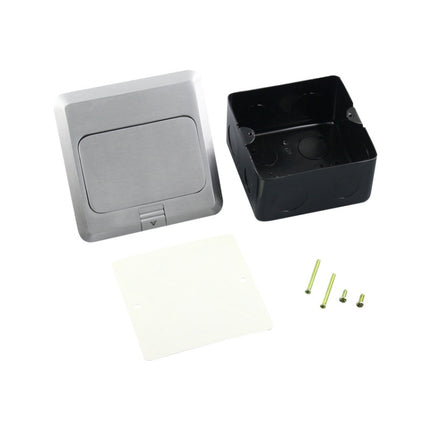 Hidden Pop-up Aluminum Alloy Computer Floor Socket with Cover Bottom Box, EU Plug