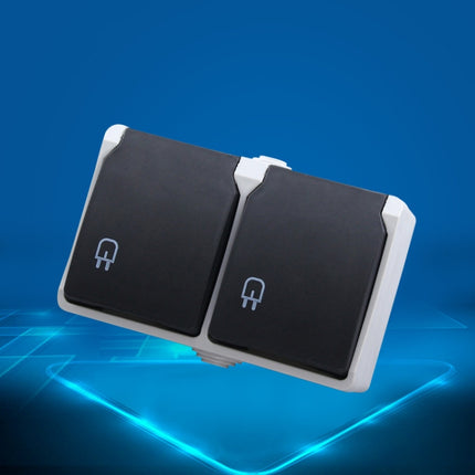 Toma de corriente de doble conexión impermeable IP44 con tapa, enchufe UE