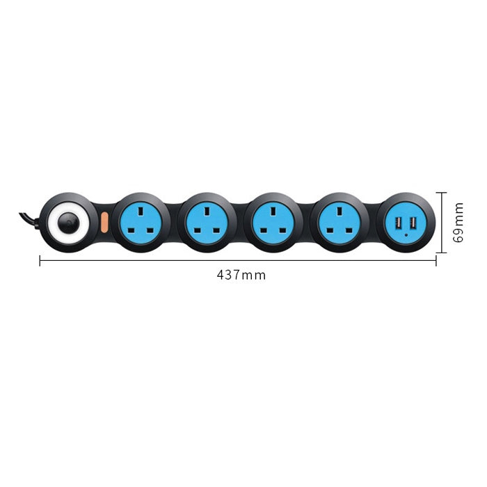 Charging Plug-in Wiring Board Creative Rotary Towline Board 13A Deformed Socket with USB, UK Plug, 5-Bit Socket, 5-Bit Socket with USB