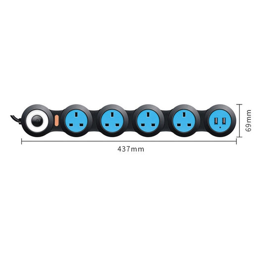 Charging Plug-in Wiring Board Creative Rotary Towline Board 13A Deformed Socket with USB, UK Plug, 5-Bit Socket, 5-Bit Socket with USB