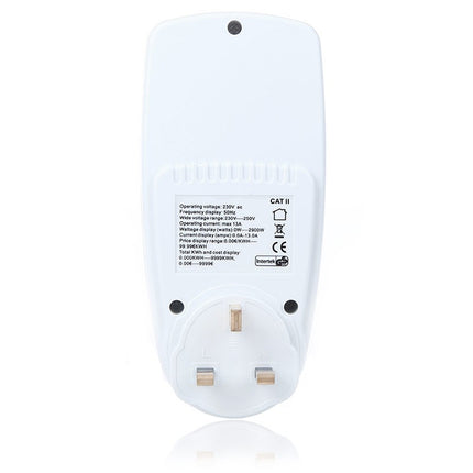 AC 230-250V 50Hz Max 13A LCD Display Energy Meter Watt Volt Voltage Power Analyzer Automatic Electricity Monitor Analyzer Power, UK Plug, AC 230-250V UK Plug
