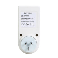 AC 240V Smart Home Plug-in LCD Display Clock Summer Time Function 12/24 Hours Changeable Timer Switch Socket, AU Plug, AC 240V AU Plug