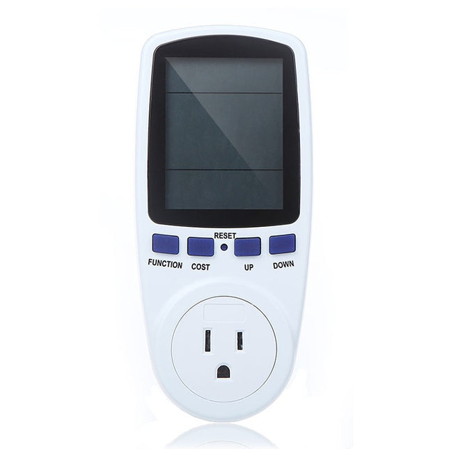 AC 120V 60Hz Max 15A LCD Display Power Meter Energy Watt Amps Volt Electricity Usage Monitor Analyzer, US Plug, AC 120V US Plug