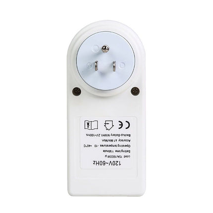 AC 120V Smart Home Plug-in LCD Display Clock Summer Time Function 12/24 Hours Changeable Timer Switch Socket, US Plug, AC 120V US Plug