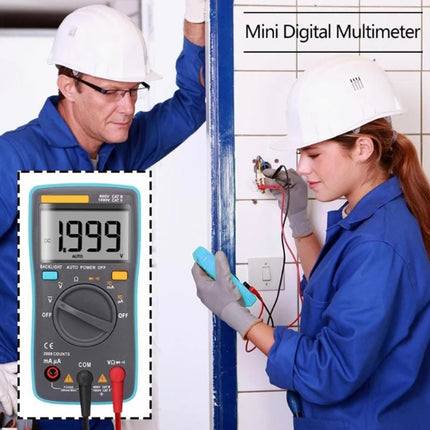 ZT98 CAT III 600 V Tragbares Digitalmultimeter 2000 Zählt Hintergrundbeleuchtung AC/DC Stromspannungsprüfer Messgerät mit LCD-Bildschirm und Halter, ZT98