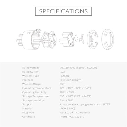 NEO NAS-WR03W WiFi UK Smart Power Plug,with Remote Control Appliance Power ON/OFF via App & Timing function, NAS-WR03W