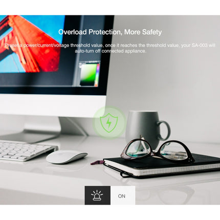 SA-003 10A Mini WiFi Plug Timing Smart Socket Works with Alexa & Google Home, AC 100-240V, US Plug, SA-003