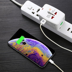 110-250V Multi-function Travel Universal Converter with Dual USB Interfaces, EU / UK / US / AU Plug