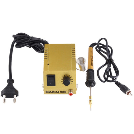 BAKU BK-938 AC 220V 1-18W Mini Thermostatic Soldering Station Electric Iron, EU Plug (Random Color Delivery), BK-938