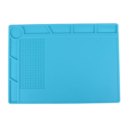 Maintenance Platform High Temperature Heat-resistant Repair Insulation Pad Silicone Mats with Screws Position, Size: 35cm x 25cm, 35cm x 25cm Blue