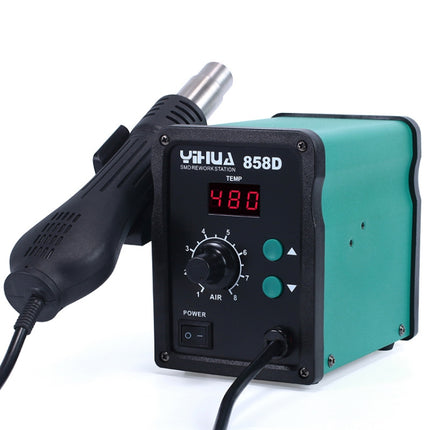 YIHUA 858D AC 220V LED Display Adjustable Temperature Hot Air Gun, 858D