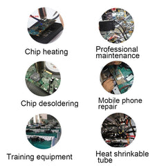 YIHUA 858D AC 220V LED Display Adjustable Temperature Hot Air Gun, 858D