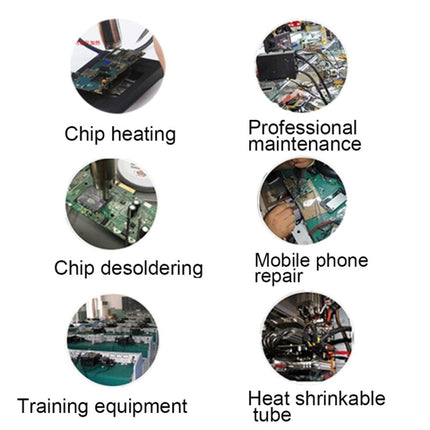 YIHUA 8786D 2 in 1 AC 220V LED Display Adjustable Temperature Hot Air Gun + Solder Station & Soldering Iron, 8786D