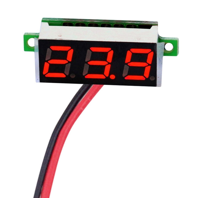 10 PCS 0.36 inch 2 Wires Digital Voltage Meter, Color Light Display, Measure Voltage: DC 2.5-30V