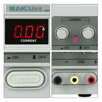 BAKU BK-305D 220V Switching Multi-Function Variable DC LED Uninterrupted Power Supply Repair Voltmeter Ammeter for Mobile Phone / Laptop, BK-305D