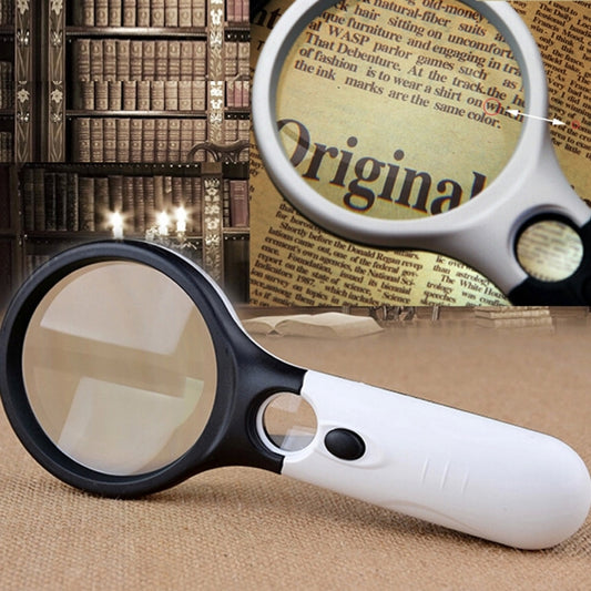 Mini Portable 3-45X Handheld (Black), 3 LED Black, 3 LED White