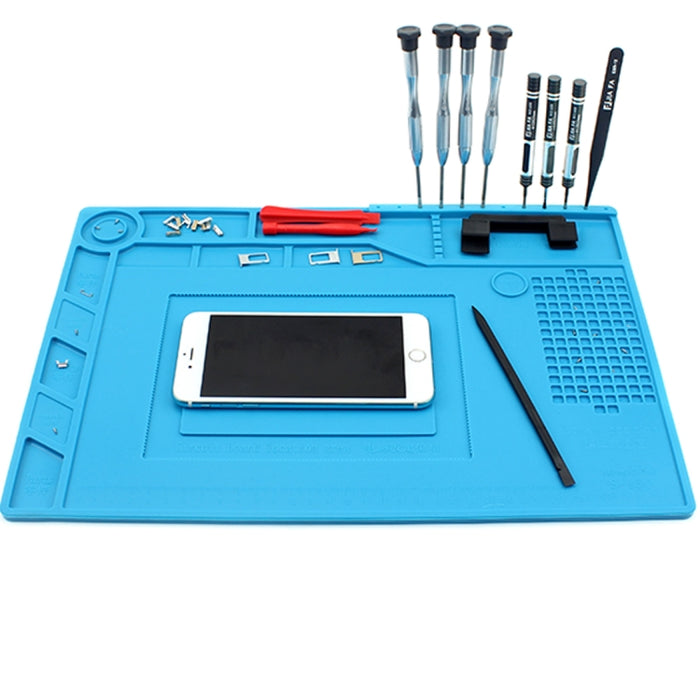 JIAFA S-150 Maintenance Platform Heat-resistant Repair Insulation Pad Silicone Mats with Screws Position, S-150