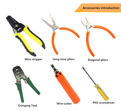 JAKEMY PS-P15 16 in 1 Professional LAN Network Kit Crimper Cable Wire Stripper Cutter Pliers Screwdriver Tool, 16 in 1