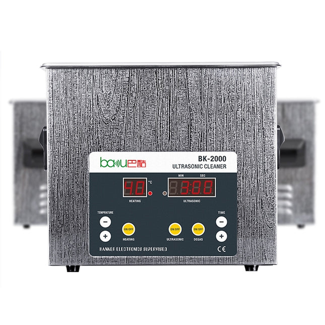 BAKU BK-2000 120W 3.36L LCD Display Heating Ultrasonic Cleaner with Basket, AC 220V, EU Plug, BK-2000 120W 3.36L 220V