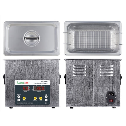 BAKU BK-2000 120W 3.36L LCD Display Heating Ultrasonic Cleaner with Basket, AC 220V, EU Plug, BK-2000 120W 3.36L 220V