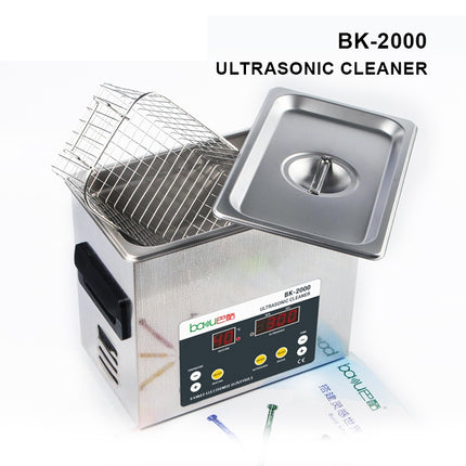BAKU BK-2000 120W 3.36L LCD Display Heating Ultrasonic Cleaner with Basket, AC 220V, EU Plug, BK-2000 120W 3.36L 220V