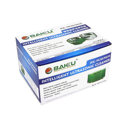BAKU BK-9050 30W / 50W Adjustable 0.6L LCD Display Ultrasonic Cleaner, AC 220V, BK-9050 30W / 50W 0.6L 220V White, BK-9050 30W / 50W 0.6L 220V Green