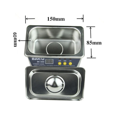 BAKU BK-3550 35W / 50W Adjustable 0.8L LCD Display Ultrasonic Cleaner, AC 220V, EU Plug, BK-3550 35W / 50W 0.8L 220V