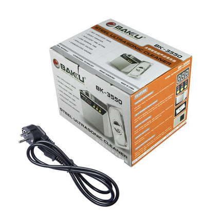 BAKU BK-3550 35W / 50W Adjustable 0.8L LCD Display Ultrasonic Cleaner, AC 220V, EU Plug, BK-3550 35W / 50W 0.8L 220V