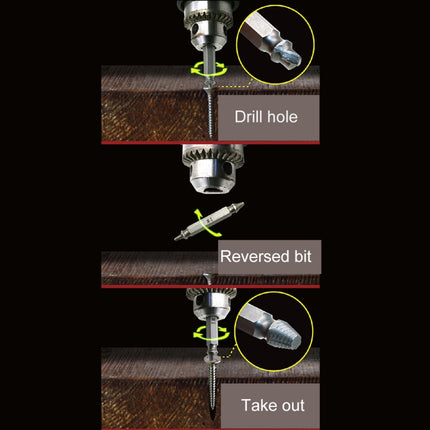4 in 1 Screw Extractor Drill Bits Tool Broken Bolt Remover(1#, 2#, 3#, 4#), with Plastic Case, Gold s2, Gold 4341, 4341, s2