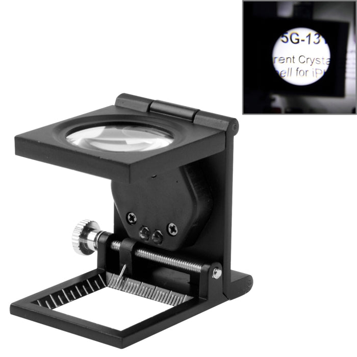 Mini Desk Style 10x Magnification Loupe Metal Antique Magnifier, Mini Desk Style